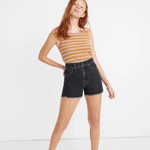 Madewell high waisted button fly grey cutoff Jean shorts